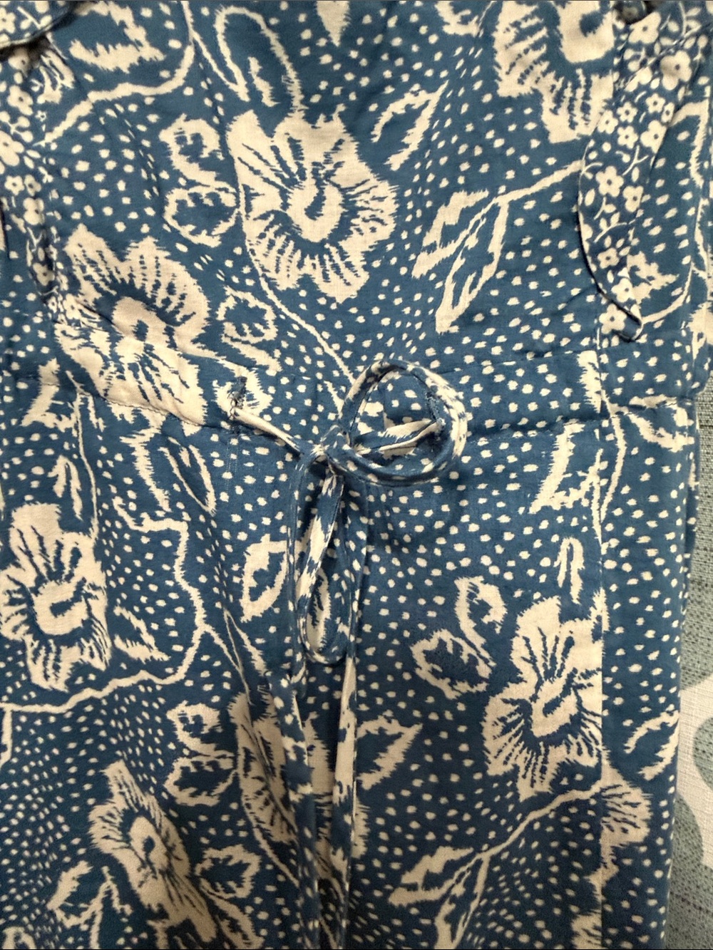 PAIGE Blue Floral Ruffle-Strap Maxi Dress NWOT - Picture 4 of 6